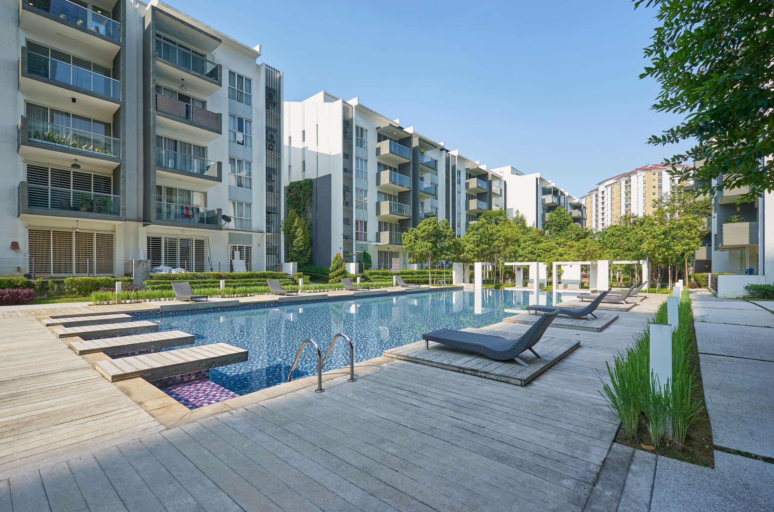 amenities in building, redevelopment, garden, swimming pool